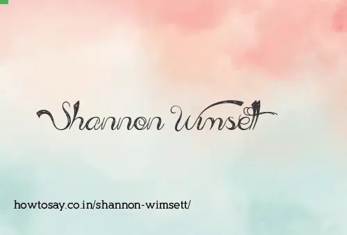 Shannon Wimsett