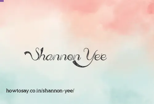 Shannon Yee