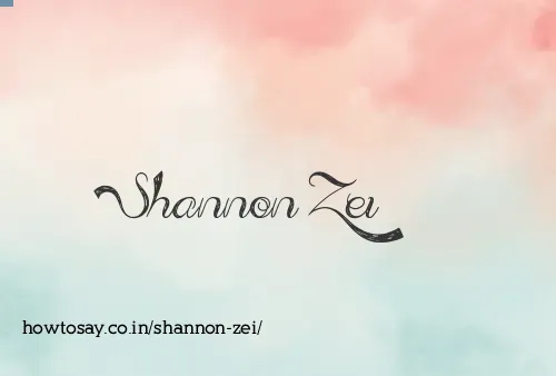 Shannon Zei