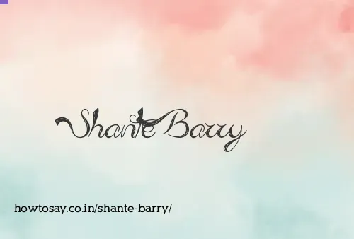 Shante Barry