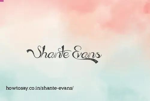 Shante Evans