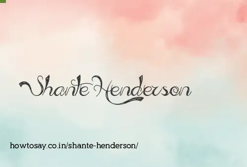 Shante Henderson