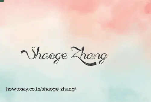 Shaoge Zhang