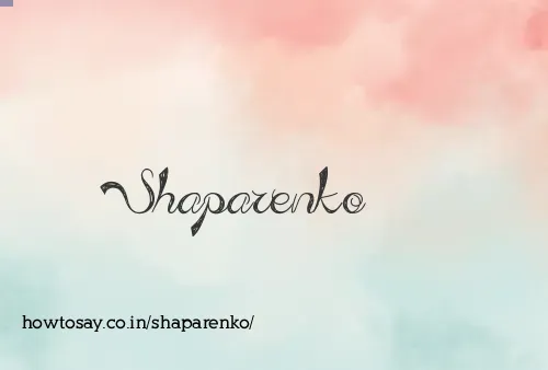 Shaparenko
