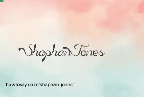 Shaphan Jones