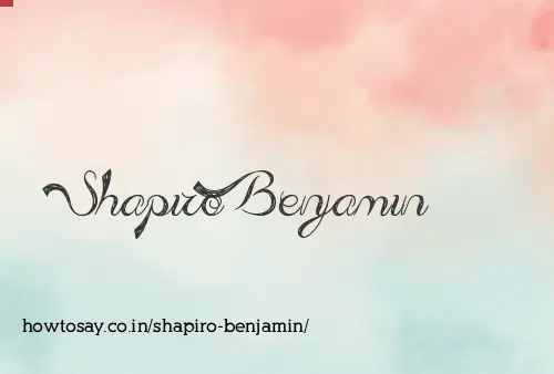 Shapiro Benjamin