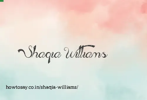 Shaqia Williams