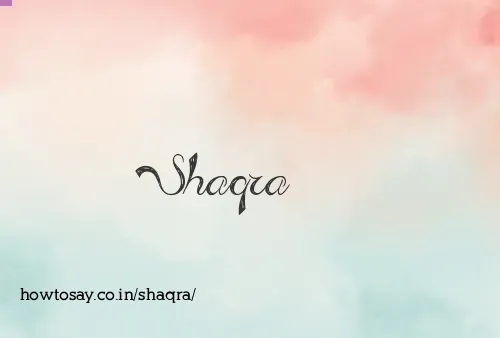Shaqra