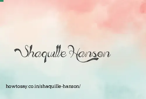 Shaquille Hanson