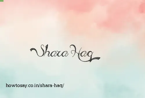 Shara Haq
