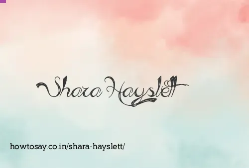 Shara Hayslett