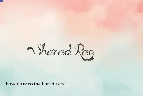 Sharad Rao