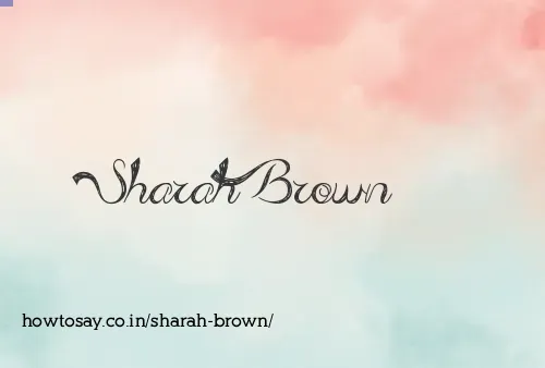 Sharah Brown