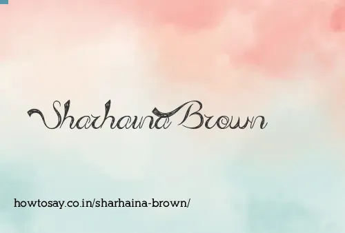 Sharhaina Brown