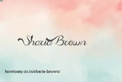 Sharia Brown