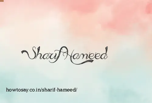 Sharif Hameed