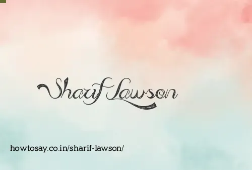 Sharif Lawson