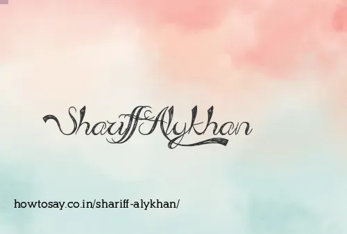 Shariff Alykhan