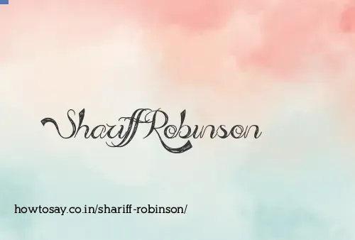 Shariff Robinson