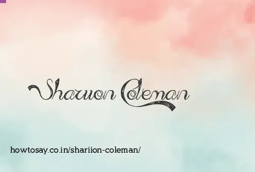 Shariion Coleman