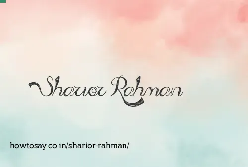 Sharior Rahman