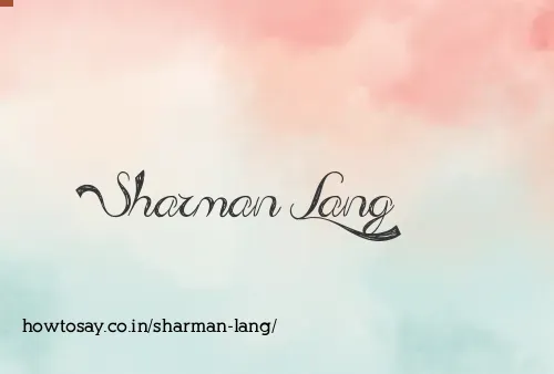 Sharman Lang