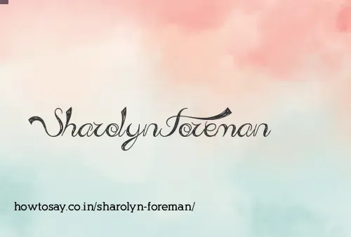 Sharolyn Foreman