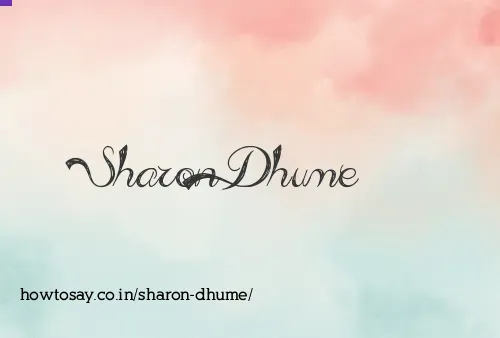 Sharon Dhume