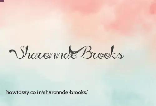 Sharonnde Brooks