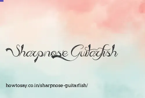 Sharpnose Guitarfish