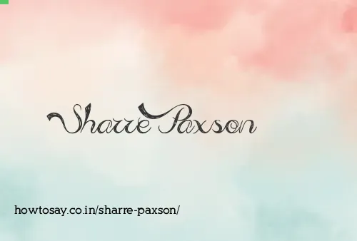 Sharre Paxson