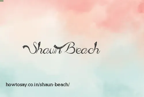 Shaun Beach