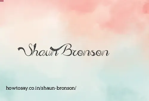 Shaun Bronson