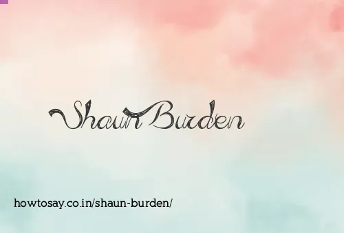Shaun Burden
