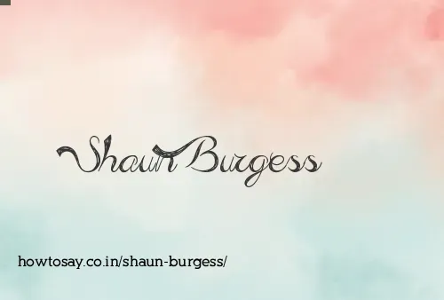 Shaun Burgess