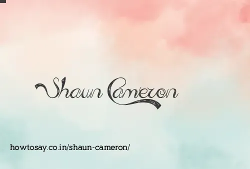 Shaun Cameron