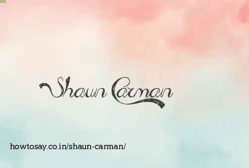 Shaun Carman