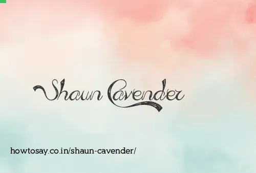 Shaun Cavender