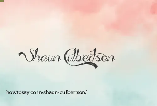 Shaun Culbertson