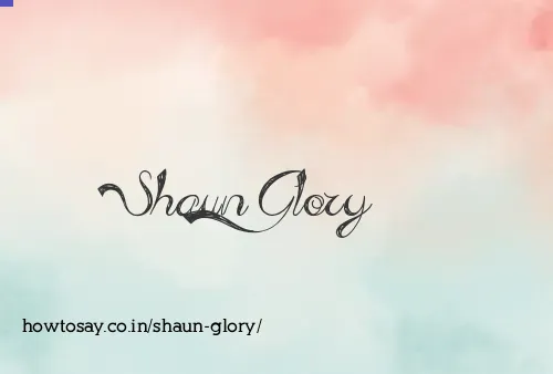 Shaun Glory
