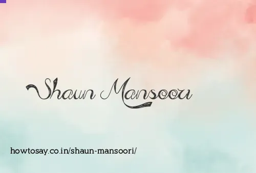 Shaun Mansoori