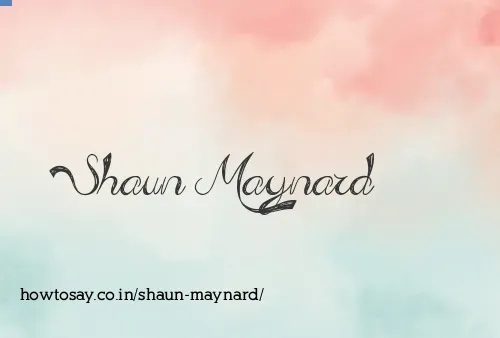 Shaun Maynard