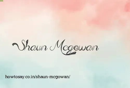 Shaun Mcgowan