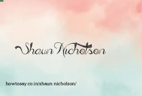 Shaun Nicholson