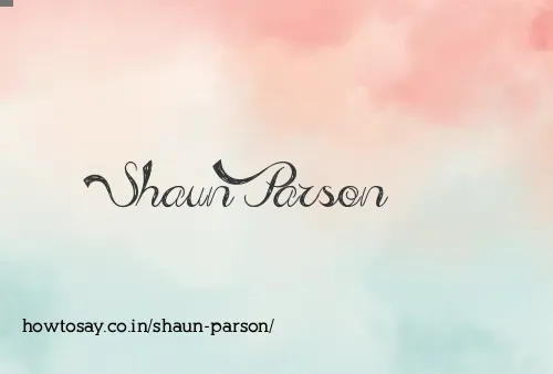 Shaun Parson