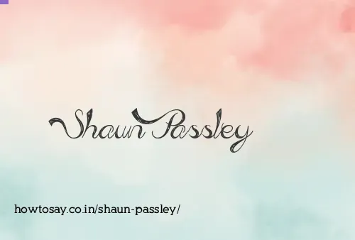 Shaun Passley