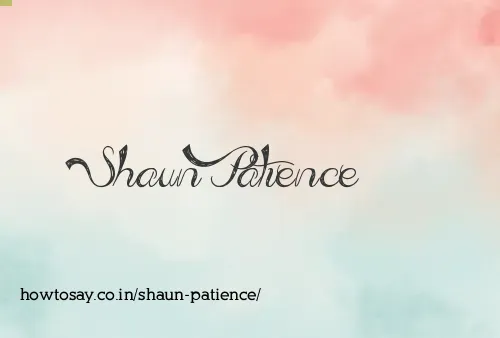 Shaun Patience