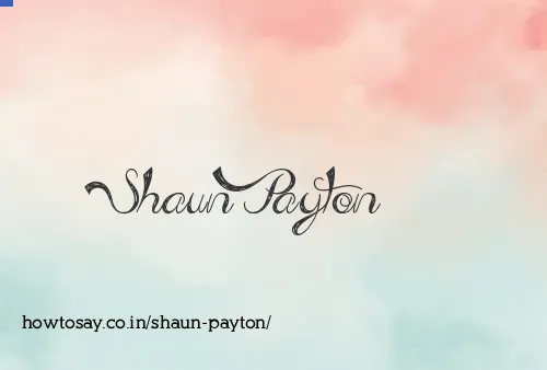 Shaun Payton