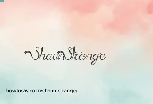 Shaun Strange