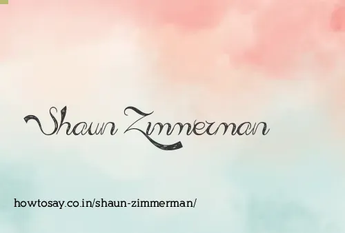 Shaun Zimmerman